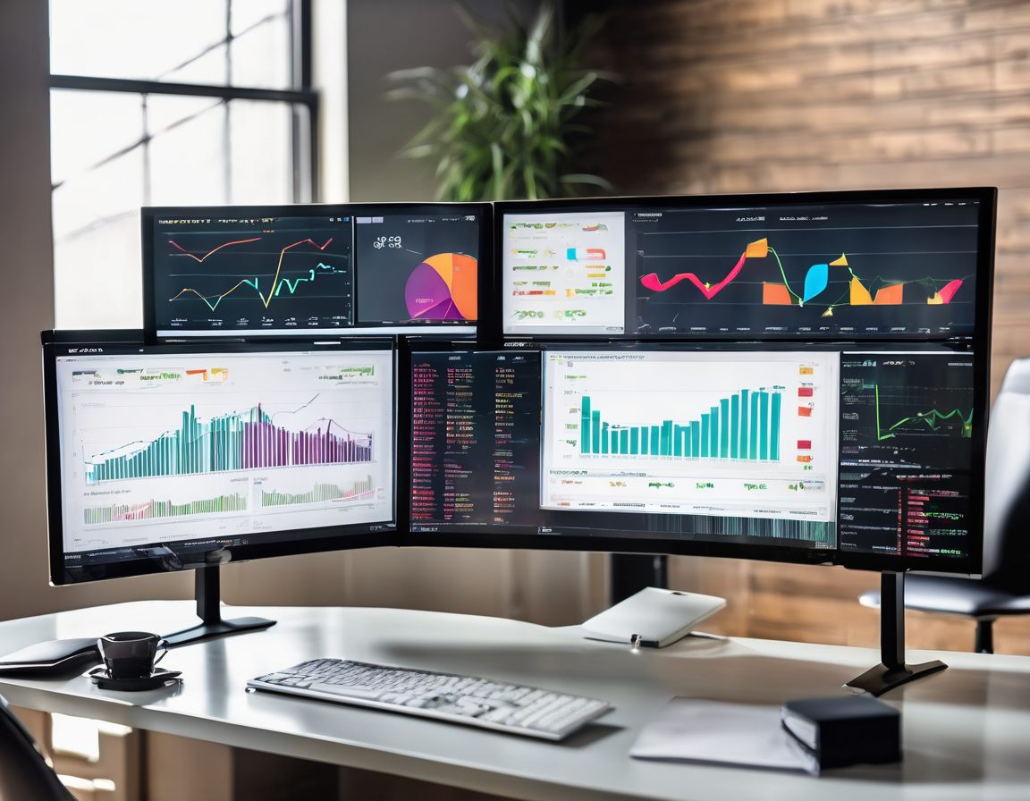 Tableau de bord d'analyse de référencement avec courbes de croissance
